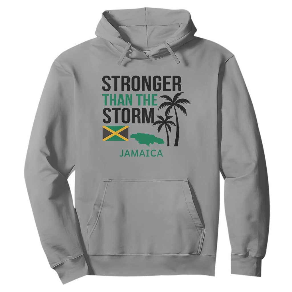 Stronger Than The Storm Jamaica Hoodie Resilience and Hope Hurricane Awareness TS02 Sport Gray Print Your Wear
