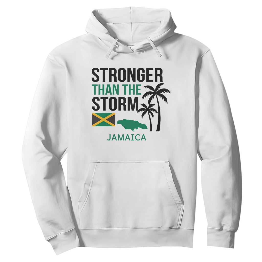 Stronger Than The Storm Jamaica Hoodie Resilience and Hope Hurricane Awareness TS02 White Print Your Wear