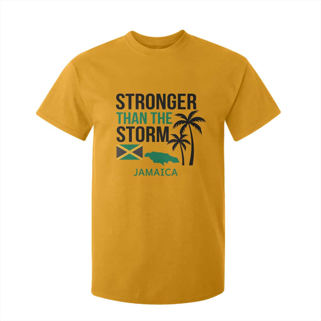 Stronger Than The Storm Jamaica T Shirt For Kid Resilience and Hope Hurricane Awareness TS02 Gold Print Your Wear