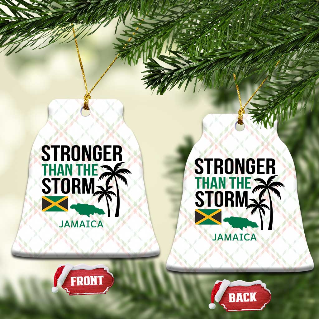 Stronger Than The Storm Jamaica Ceramic Ornament Resilience and Hope Hurricane Awareness TS02 Print Your Wear