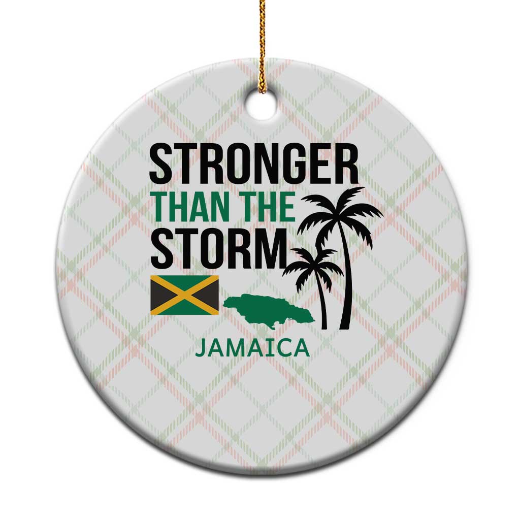Stronger Than The Storm Jamaica Ceramic Ornament Resilience and Hope Hurricane Awareness TS02 1pc Christmas Plaid Print Your Wear