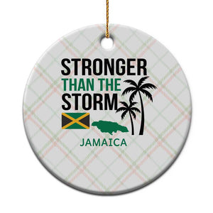 Stronger Than The Storm Jamaica Ceramic Ornament Resilience and Hope Hurricane Awareness TS02 1pc Christmas Plaid Print Your Wear