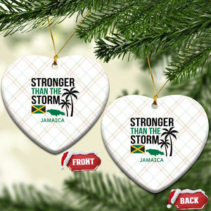 Stronger Than The Storm Jamaica Ceramic Ornament Resilience and Hope Hurricane Awareness TS02 Print Your Wear