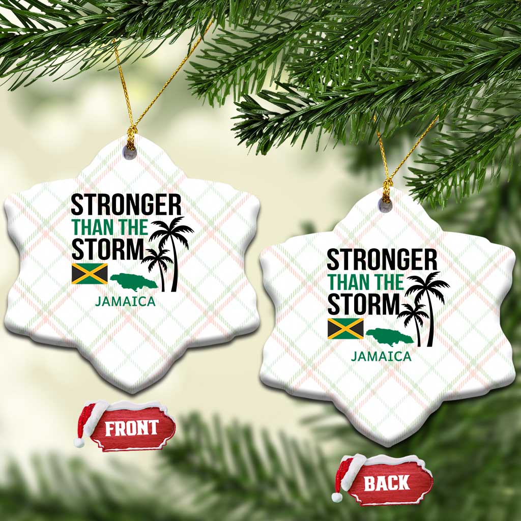 Stronger Than The Storm Jamaica Ceramic Ornament Resilience and Hope Hurricane Awareness TS02 Print Your Wear