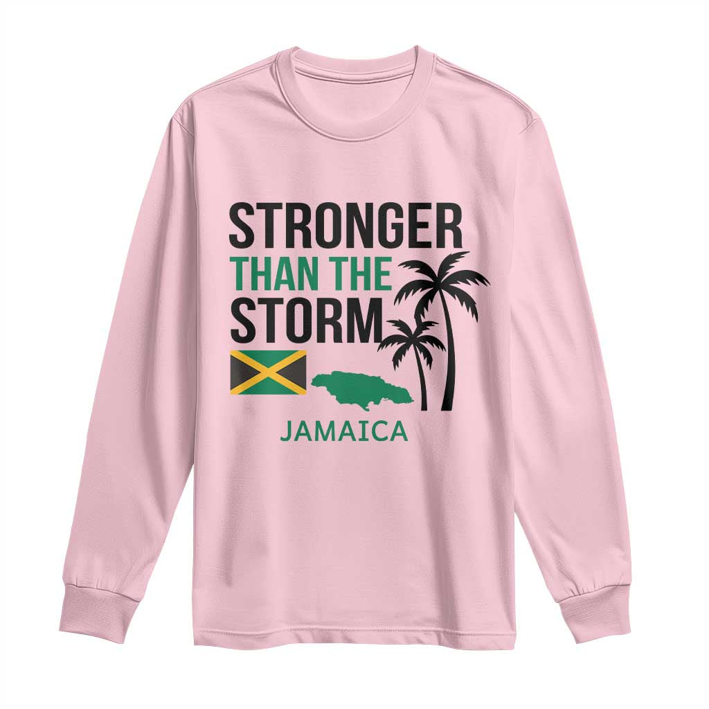 Stronger Than The Storm Jamaica Long Sleeve Shirt Resilience and Hope Hurricane Awareness TS02 Light Pink Print Your Wear
