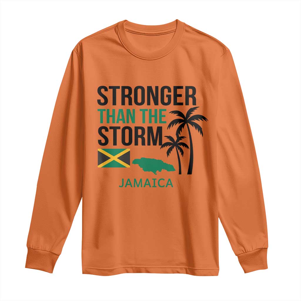 Stronger Than The Storm Jamaica Long Sleeve Shirt Resilience and Hope Hurricane Awareness TS02 Orange Print Your Wear