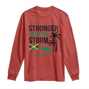 Stronger Than The Storm Jamaica Long Sleeve Shirt Resilience and Hope Hurricane Awareness TS02 Red Print Your Wear