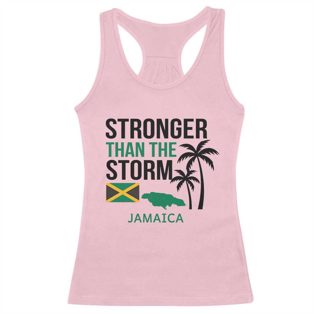 Stronger Than The Storm Jamaica Racerback Tank Top Resilience and Hope Hurricane Awareness TS02 Light Pink Print Your Wear