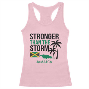 Stronger Than The Storm Jamaica Racerback Tank Top Resilience and Hope Hurricane Awareness TS02 Light Pink Print Your Wear