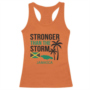Stronger Than The Storm Jamaica Racerback Tank Top Resilience and Hope Hurricane Awareness TS02 Orange Print Your Wear
