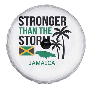 Stronger Than The Storm Jamaica Spare Tire Cover Resilience and Hope Hurricane Awareness TS02 Print Your Wear