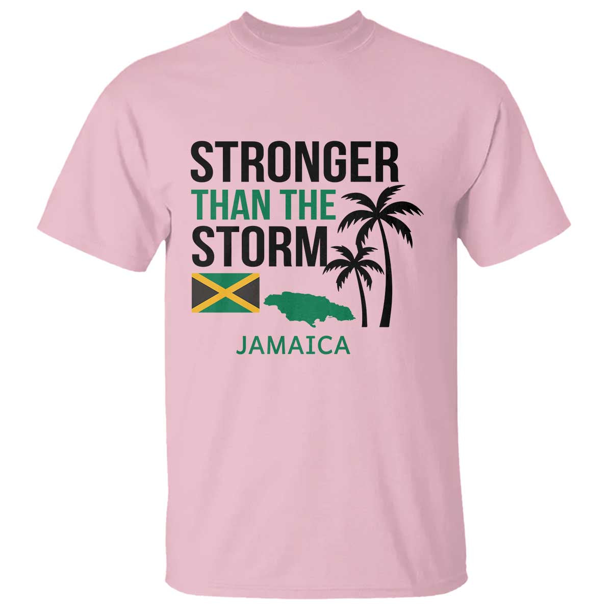 Stronger Than The Storm Jamaica T Shirt Resilience and Hope Hurricane Awareness TS02 Light Pink Print Your Wear