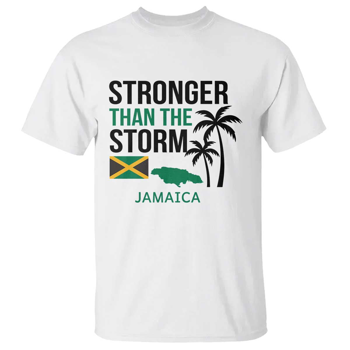 Stronger Than The Storm Jamaica T Shirt Resilience and Hope Hurricane Awareness TS02 White Print Your Wear