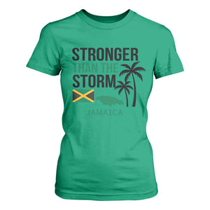 Stronger Than The Storm Jamaica T Shirt For Women Resilience and Hope Hurricane Awareness TS02 Irish Green Print Your Wear