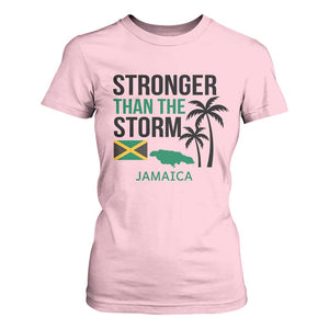 Stronger Than The Storm Jamaica T Shirt For Women Resilience and Hope Hurricane Awareness TS02 Light Pink Print Your Wear