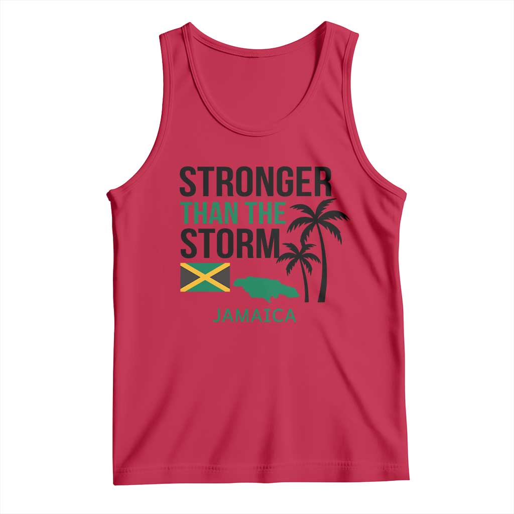 Stronger Than The Storm Jamaica Tank Top Resilience and Hope Hurricane Awareness TS02 Red Print Your Wear