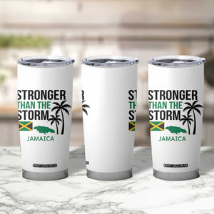Stronger Than The Storm Jamaica Tumbler Cup Resilience and Hope Hurricane Awareness TS02 Print Your Wear