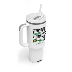Stronger Than The Storm Jamaica Tumbler With Handle Resilience and Hope Hurricane Awareness TS02 Print Your Wear