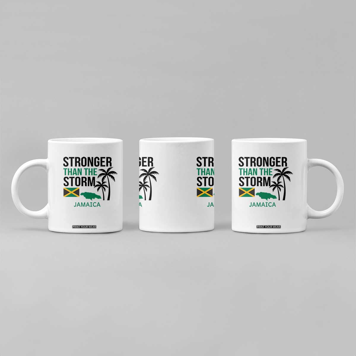 Stronger Than The Storm Jamaica Coffee Mug Resilience and Hope Hurricane Awareness TS02 Print Your Wear