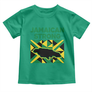 Jamaican Strong Resilience Geometric Flag Toddler T Shirt Abstract Island Map and Heritage TS02 Irish Green Print Your Wear