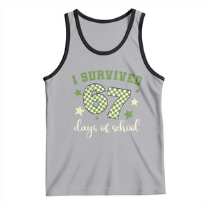 I Survived 67 Days of School Tank Top Funny Six Seven Meme Students Teacher Celebration TS02 Athletic Heather Black Print Your Wear