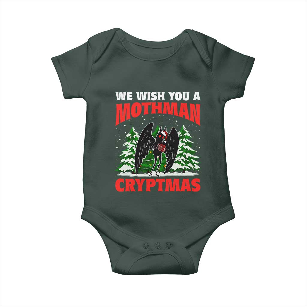 Mothman Christmas Baby Onesie We Wish You A Mothman Cryptmas Cryptid Cryptidcore TS02 Print Your Wear