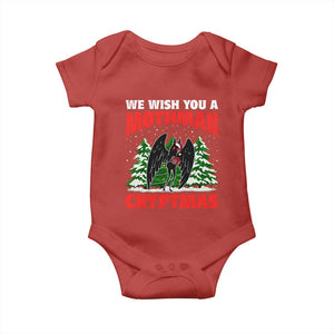 Mothman Christmas Baby Onesie We Wish You A Mothman Cryptmas Cryptid Cryptidcore TS02 Red Print Your Wear