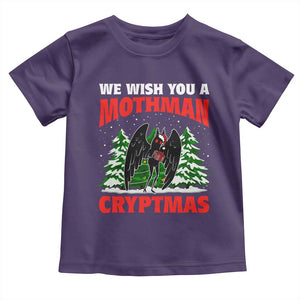 Mothman Christmas Toddler T Shirt We Wish You A Mothman Cryptmas Cryptid Cryptidcore TS02 Purple Print Your Wear