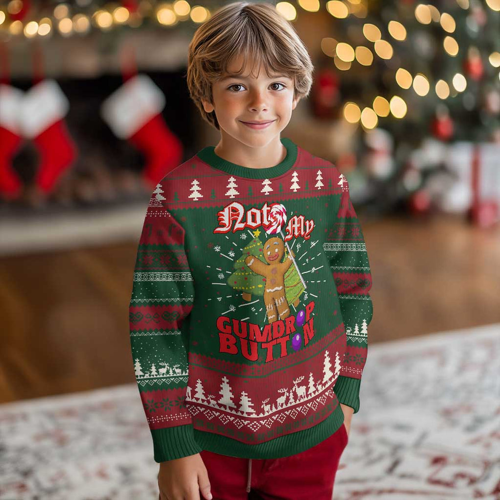 Funny Gingerbread Ugly Christmas Sweater Not My Gumdrop Buttons Christmas Cookie Candy TS02 Christmas Print Your Wear