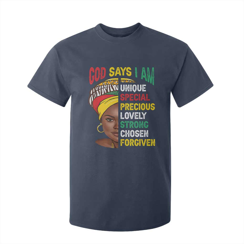 Proud Black Woman T Shirt For Kid God Says I Am Melanin Girl Pride TS02 Navy Print Your Wear