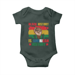 Black History Is American History Baby Onesie African American Pride Raised Fist TS02 Print Your Wear