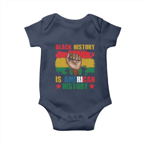 Black History Is American History Baby Onesie African American Pride Raised Fist TS02 Navy Print Your Wear