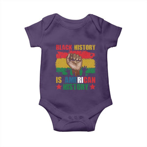Black History Is American History Baby Onesie African American Pride Raised Fist TS02 Purple Print Your Wear