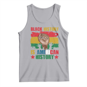 Black History Is American History Tank Top African American Pride Raised Fist TS02 Athletic Heather Print Your Wear