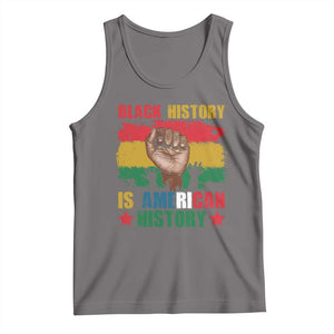 Black History Is American History Tank Top African American Pride Raised Fist TS02 Deep Heather Print Your Wear