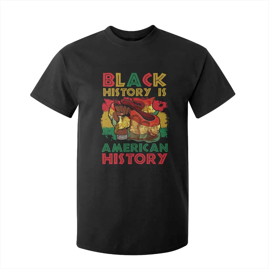 Black History Is American History T Shirt For Kid African American Pride Flag Raised Fist TS02 Black Print Your Wear