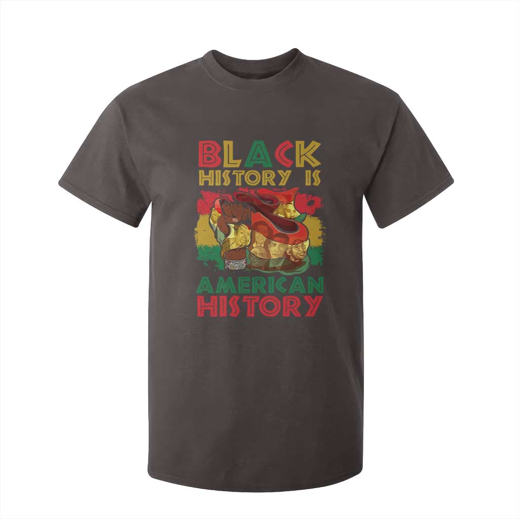 Black History Is American History T Shirt For Kid African American Pride Flag Raised Fist TS02 Dark Chocolate Print Your Wear