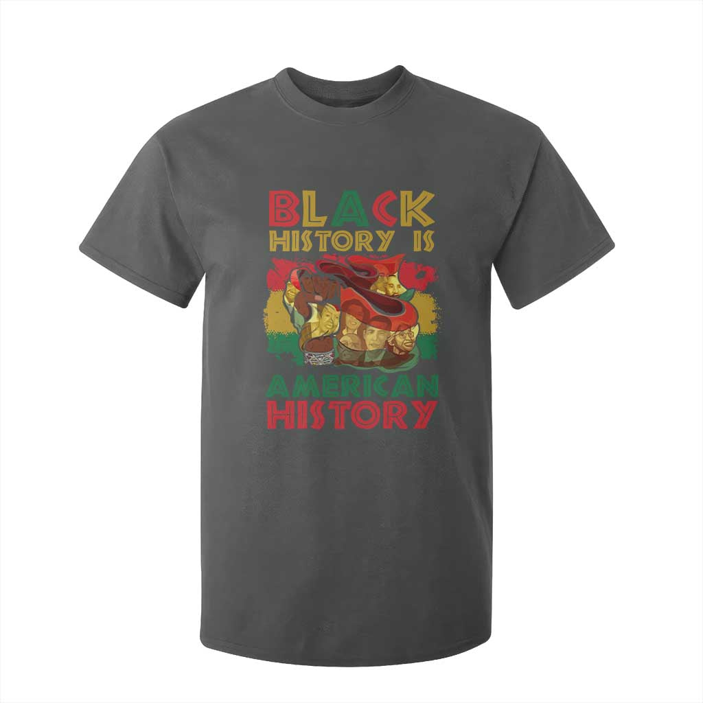 Black History Is American History T Shirt For Kid African American Pride Flag Raised Fist TS02 Dark Heather Print Your Wear
