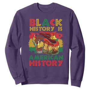 Black History Is American History Sweatshirt African American Pride Flag TS02 Purple Printyourwear