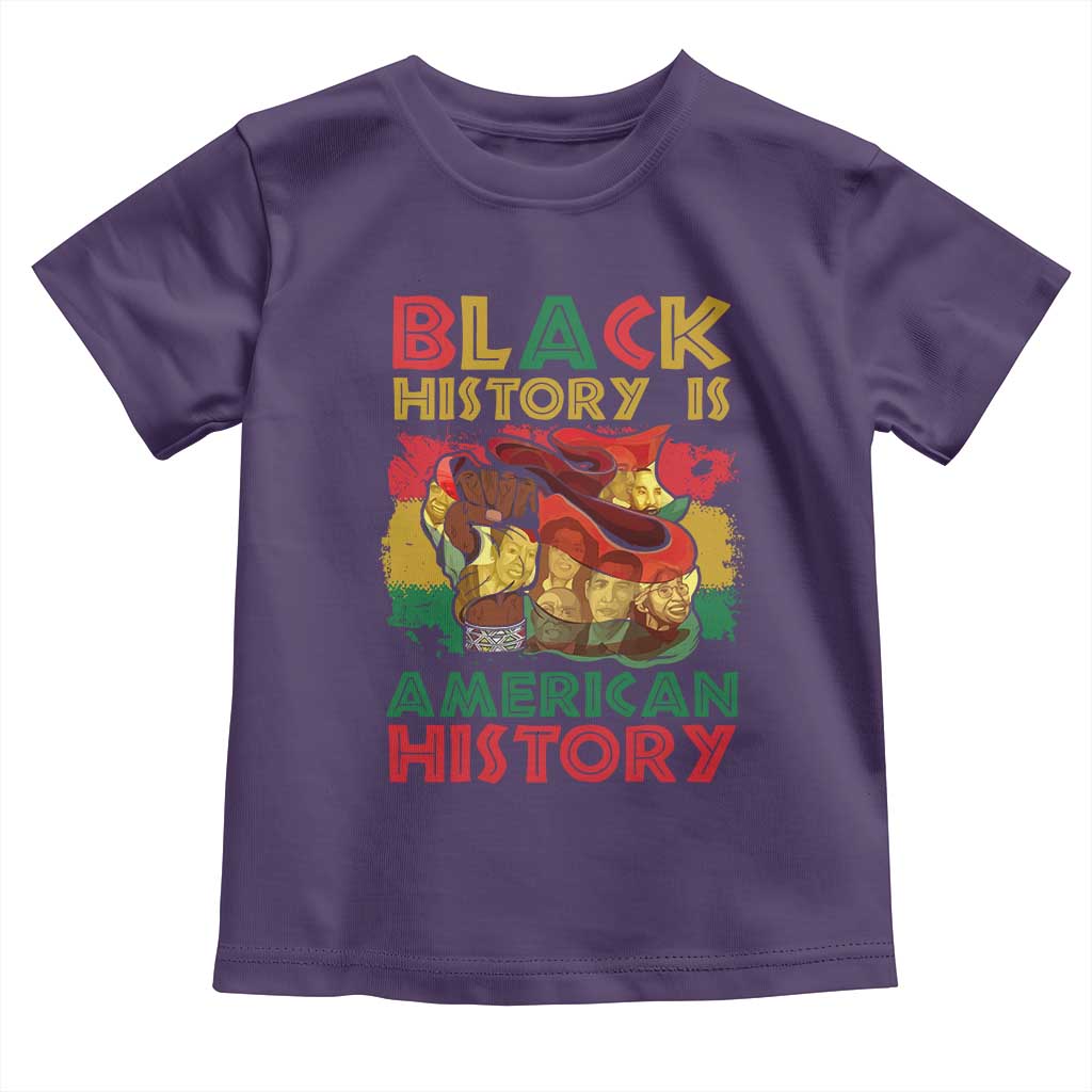 Black History Is American History Toddler T Shirt African American Pride Flag Raised Fist TS02 Purple Print Your Wear