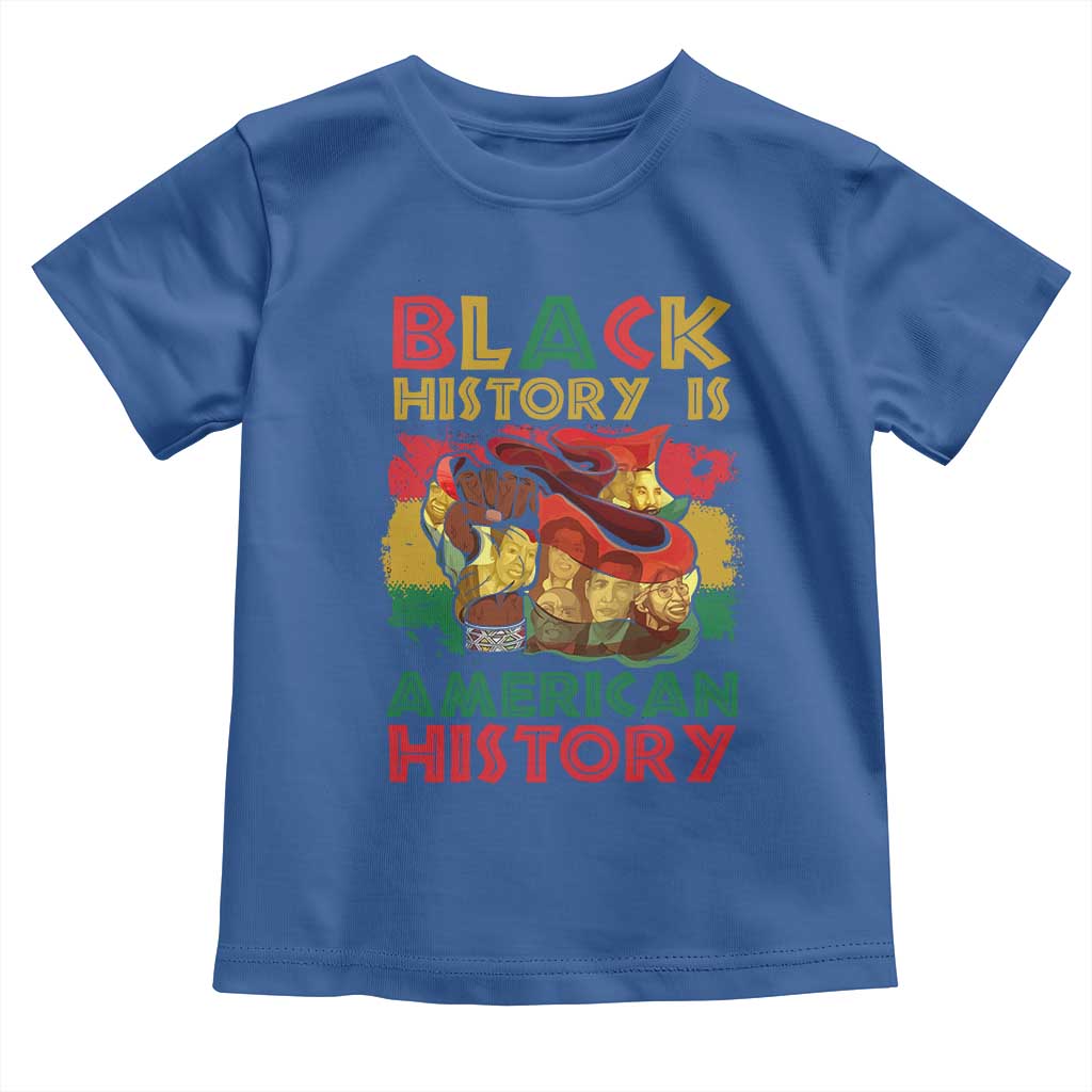 Black History Is American History Toddler T Shirt African American Pride Flag Raised Fist TS02 Royal Blue Print Your Wear