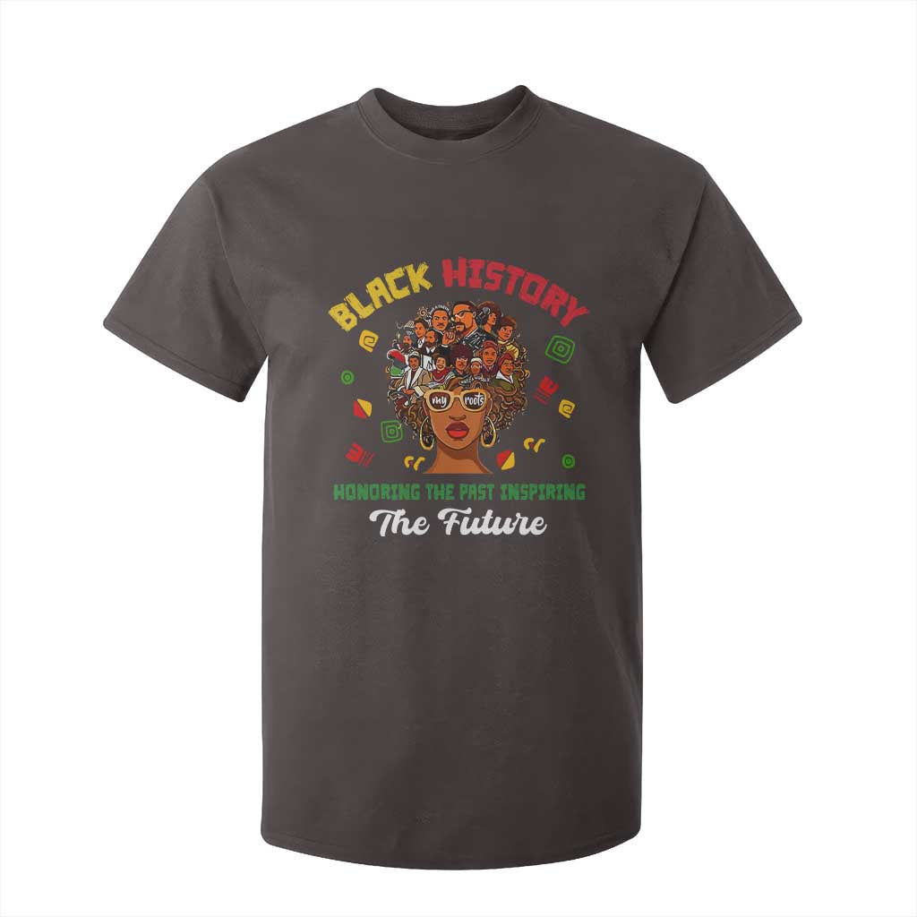 Black History Month T Shirt For Kid Honoring The Past Inspiring The Future African American Roots TS02 Dark Chocolate Print Your Wear