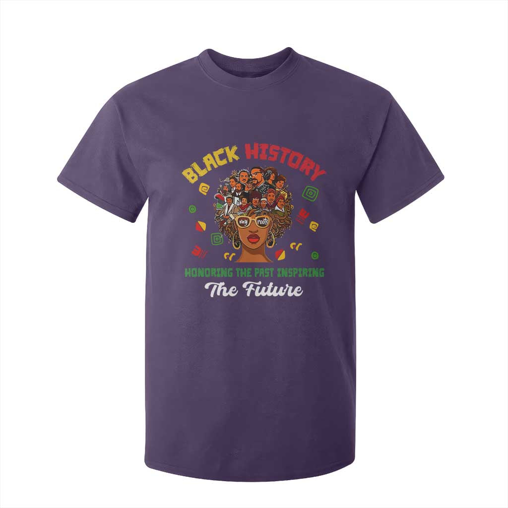 Black History Month T Shirt For Kid Honoring The Past Inspiring The Future African American Roots TS02 Purple Print Your Wear