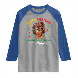 Black History Month Raglan Shirt Honoring The Past Inspiring The Future African American Roots TS02 Sport Gray Royal Print Your Wear