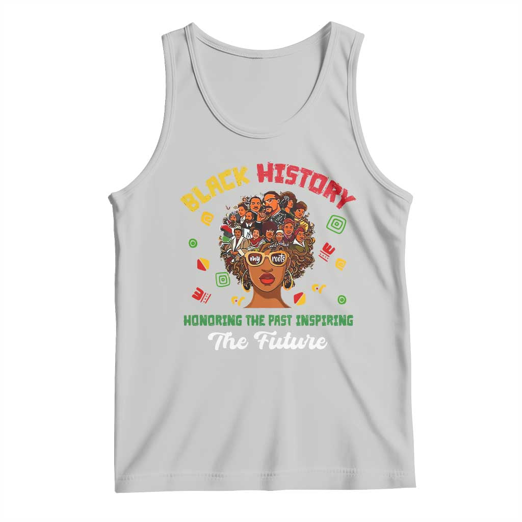 Black History Month Tank Top Honoring The Past Inspiring The Future African American Roots TS02 Ash Print Your Wear