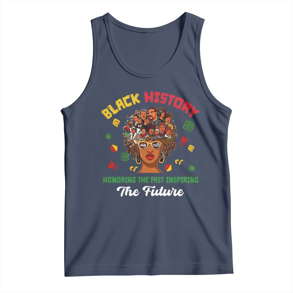 Black History Month Tank Top Honoring The Past Inspiring The Future African American Roots TS02 Navy Print Your Wear