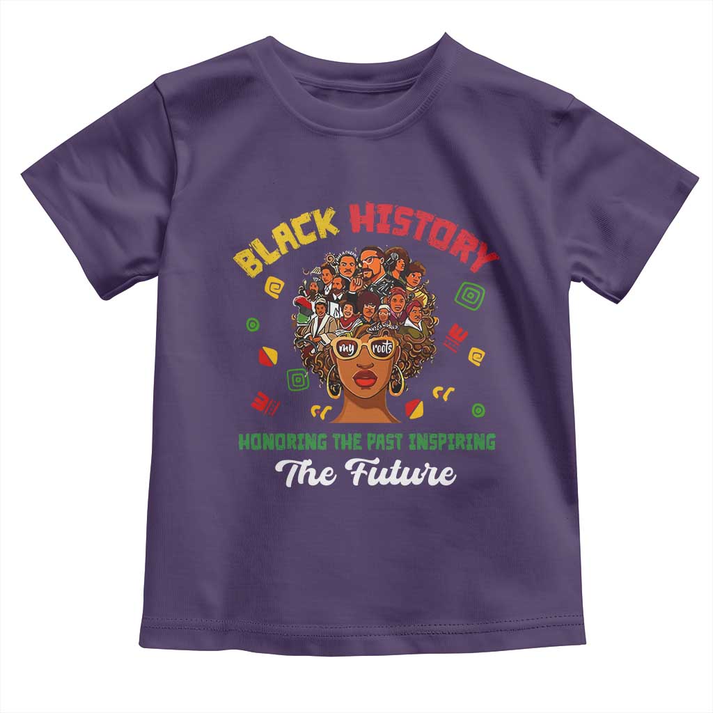 Black History Month Toddler T Shirt Honoring The Past Inspiring The Future African American Roots TS02 Purple Print Your Wear