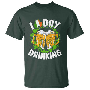 Funny St Patricks Day T Shirt I Love Day Drinking Beer Lover Drink Team TS02 Dark Forest Green Print Your Wear