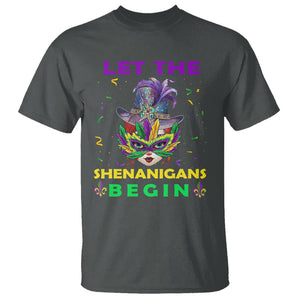 Funny Mardi Gras T Shirt Let The Shenanigans Begin TS02 Dark Heather Printyourwear