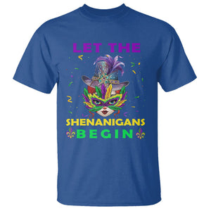 Funny Mardi Gras T Shirt Let The Shenanigans Begin TS02 Royal Blue Printyourwear